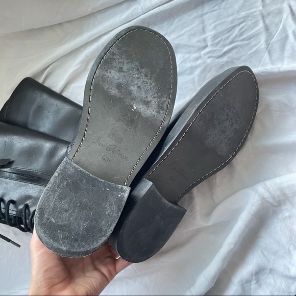 Sam Edelmen Franka Black Lace up Back Boots Size 6.5 - Picture 5 of 8